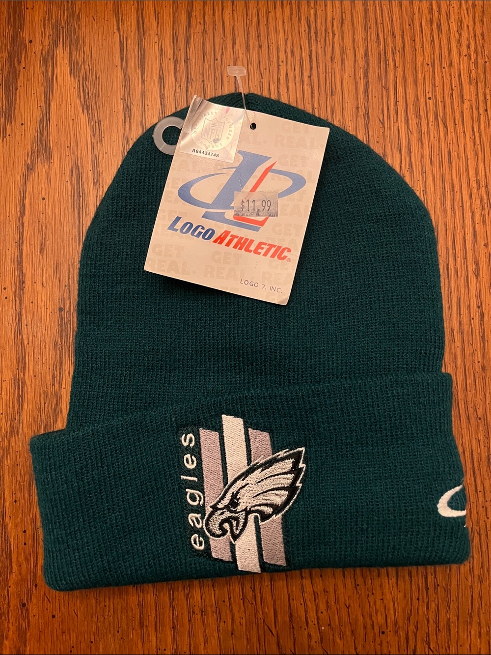 Vintage Philadelphia Logo Athletic Dark Green Eagles Knit Cuffed Beanie